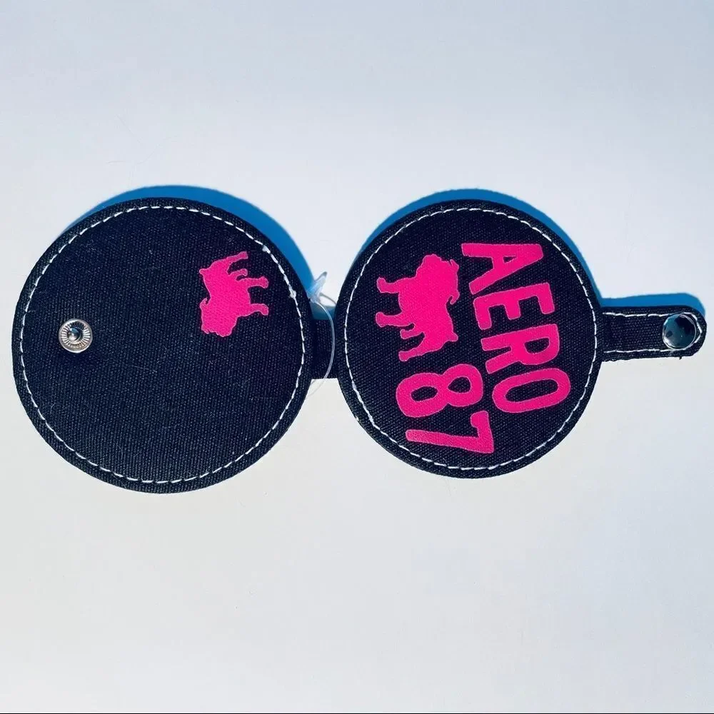 NWT Vintage Y2K Aeropostale Black Dog Logo Bag Super Cute Pocket Bag Mirror